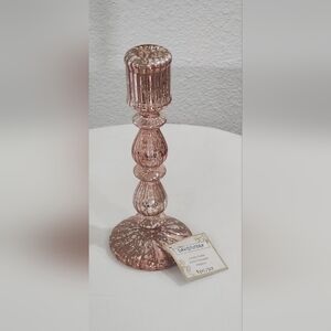 David Tutera Rose Glass Candle Holder